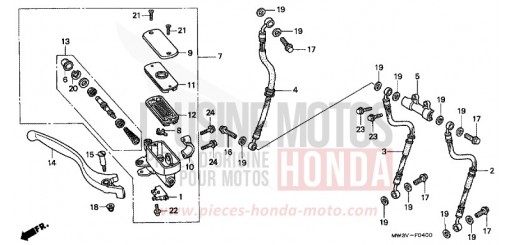 MAITRE-CYLINDRE FREIN AV. CB750F2V de 1997